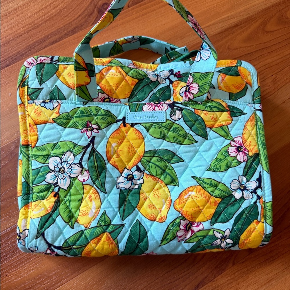 Vera Bradley Yellow and Green Quilted Tote